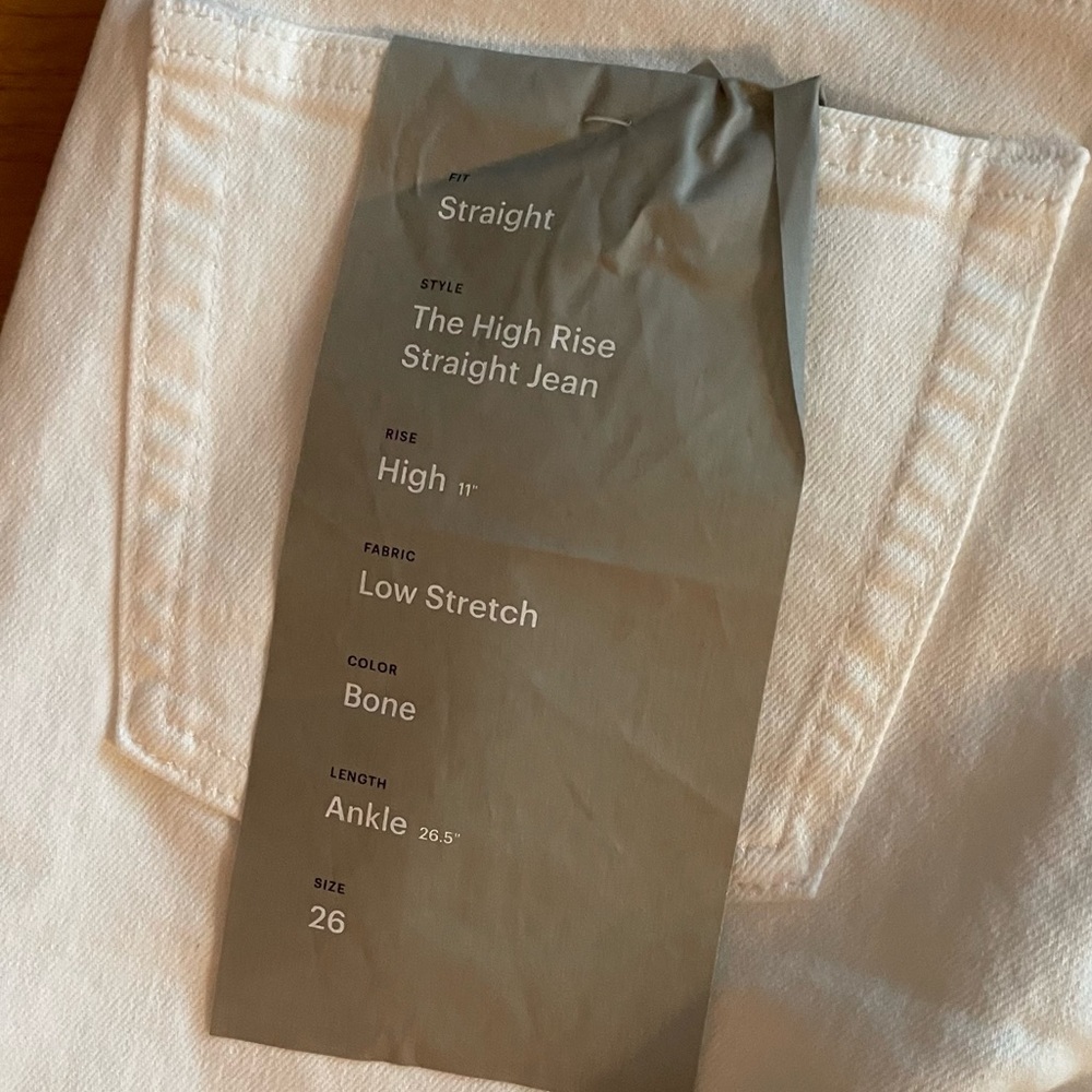 Everlane High Rise Straight Jean in Bone - Picture 10 of 10